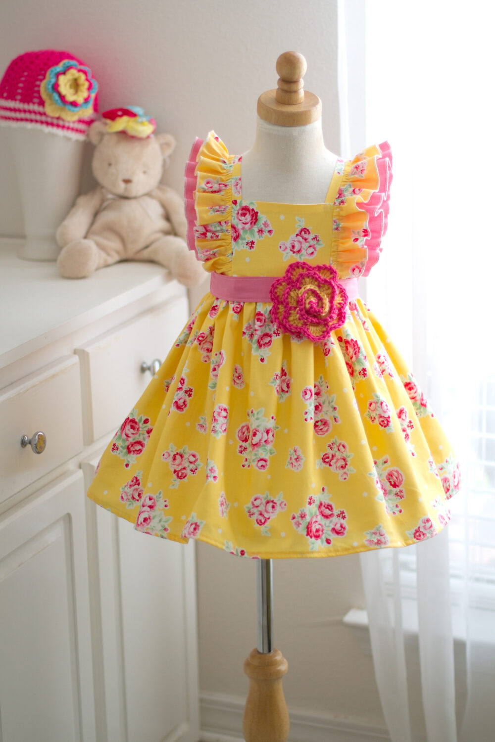 RTS Yellow Rose Dress 3T