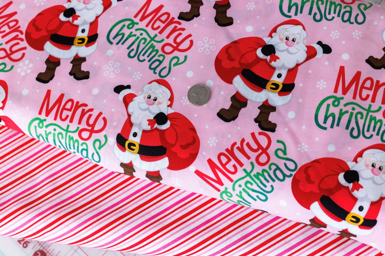 Santa All Over Cotton Fabric