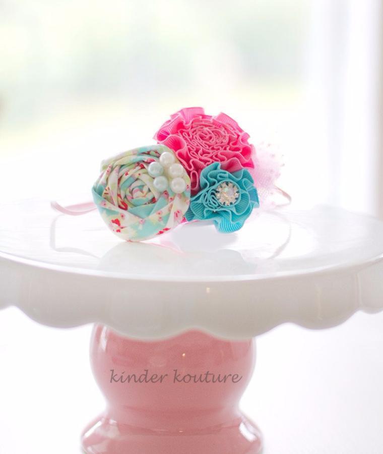 Kinder Kouture Accessory Headband Lola Rose Headband (Aqua)