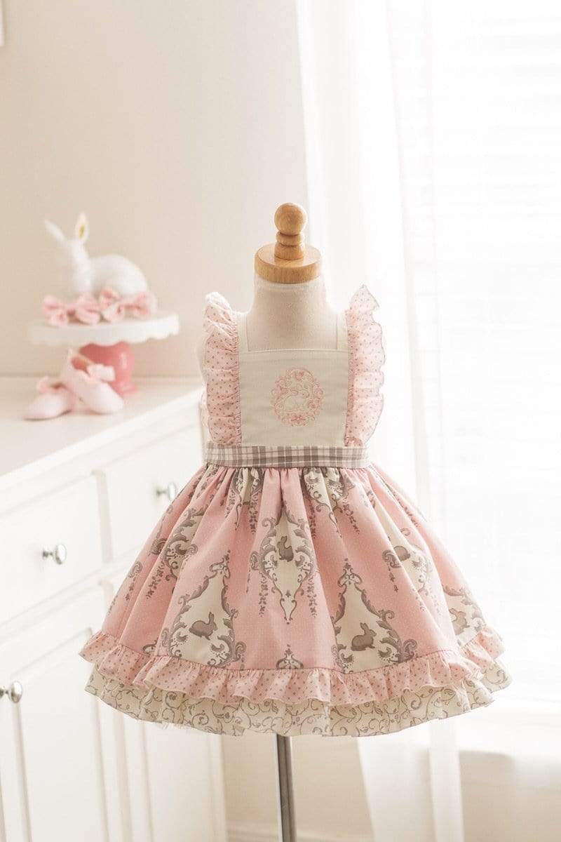 April Pink Easter Flutter Dress - Kinder Kouture