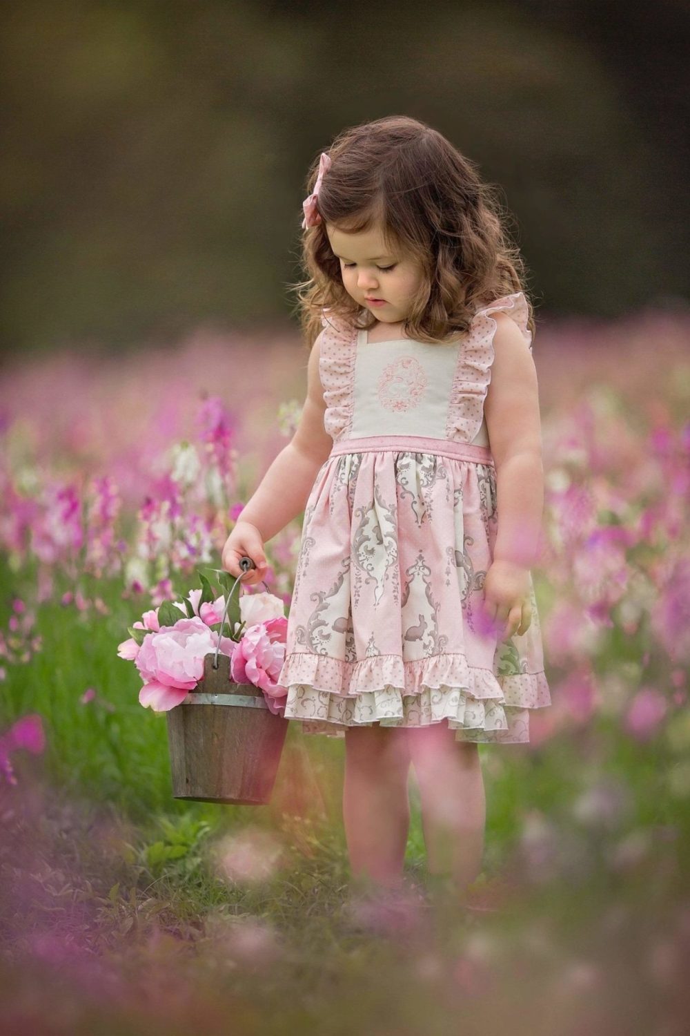 April Pink Easter Flutter Dress - Kinder Kouture