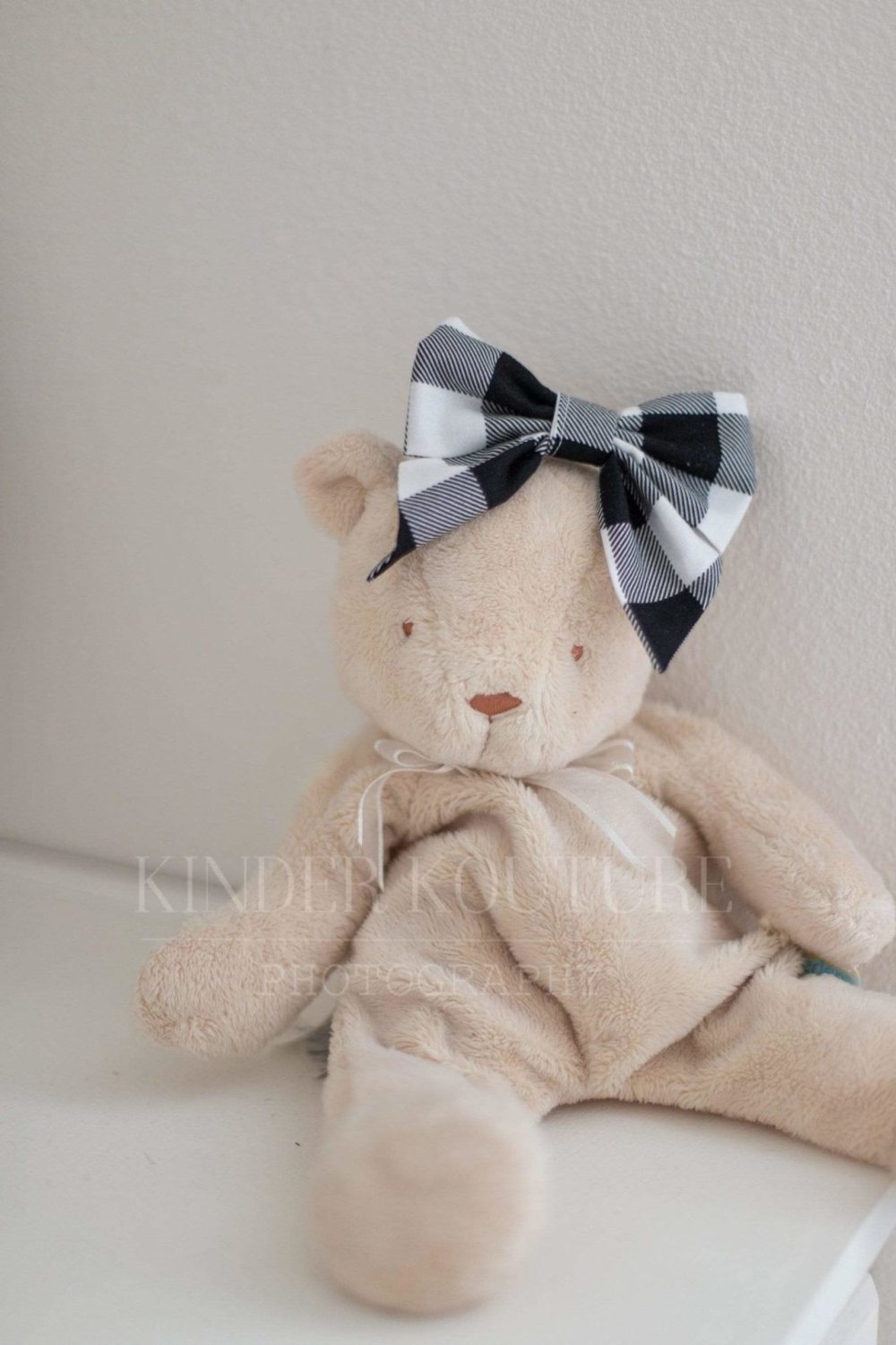 Black Gingham Hairbow
