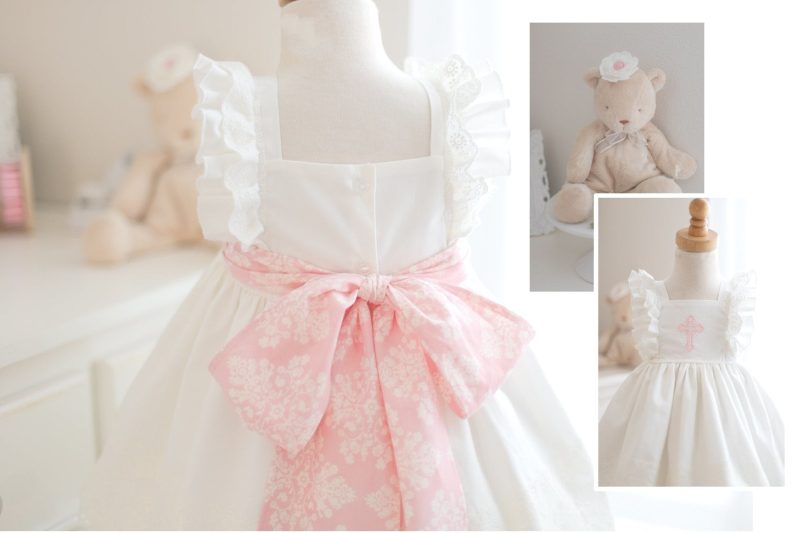 Creamy White and Pink Rose Hair Accessory - Kinder Kouture