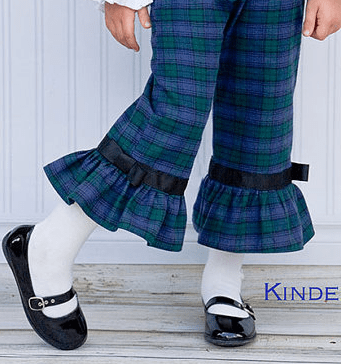 Kinder Kouture Pant Fall/Winter Girls Blackwatch Ruffle Pant