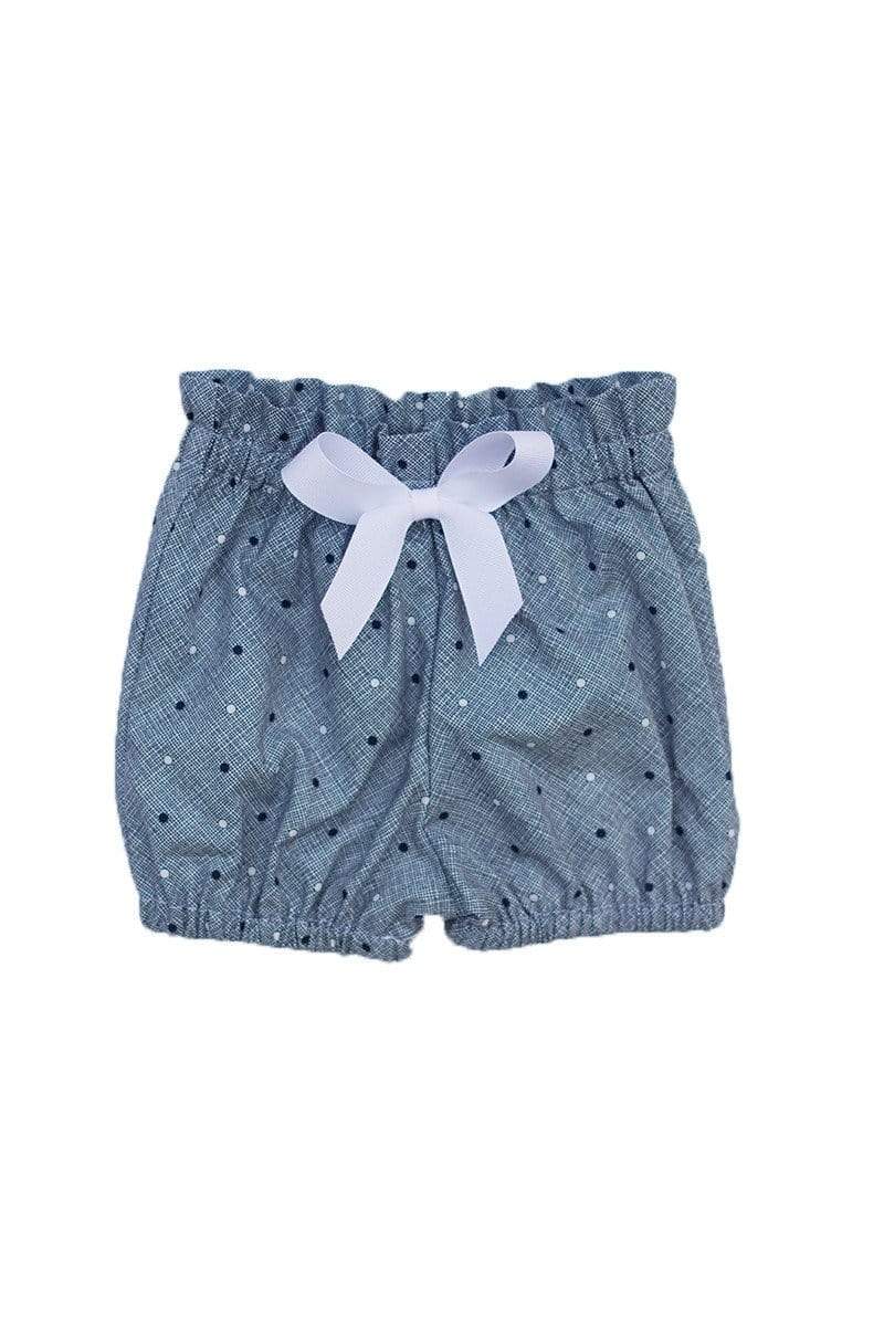 Paperbag Shorties Aqua Gingham - Kinder Kouture