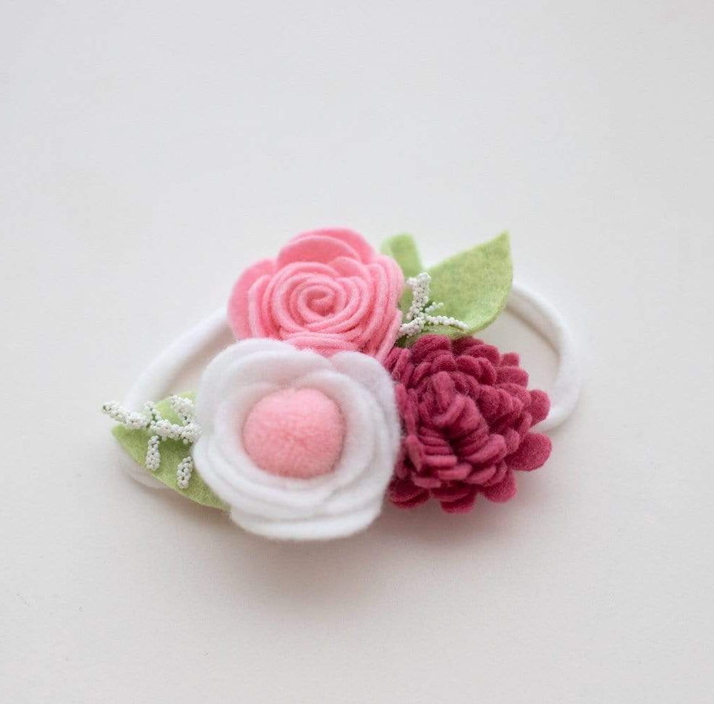 Pink Floral Headband - Kinder Kouture