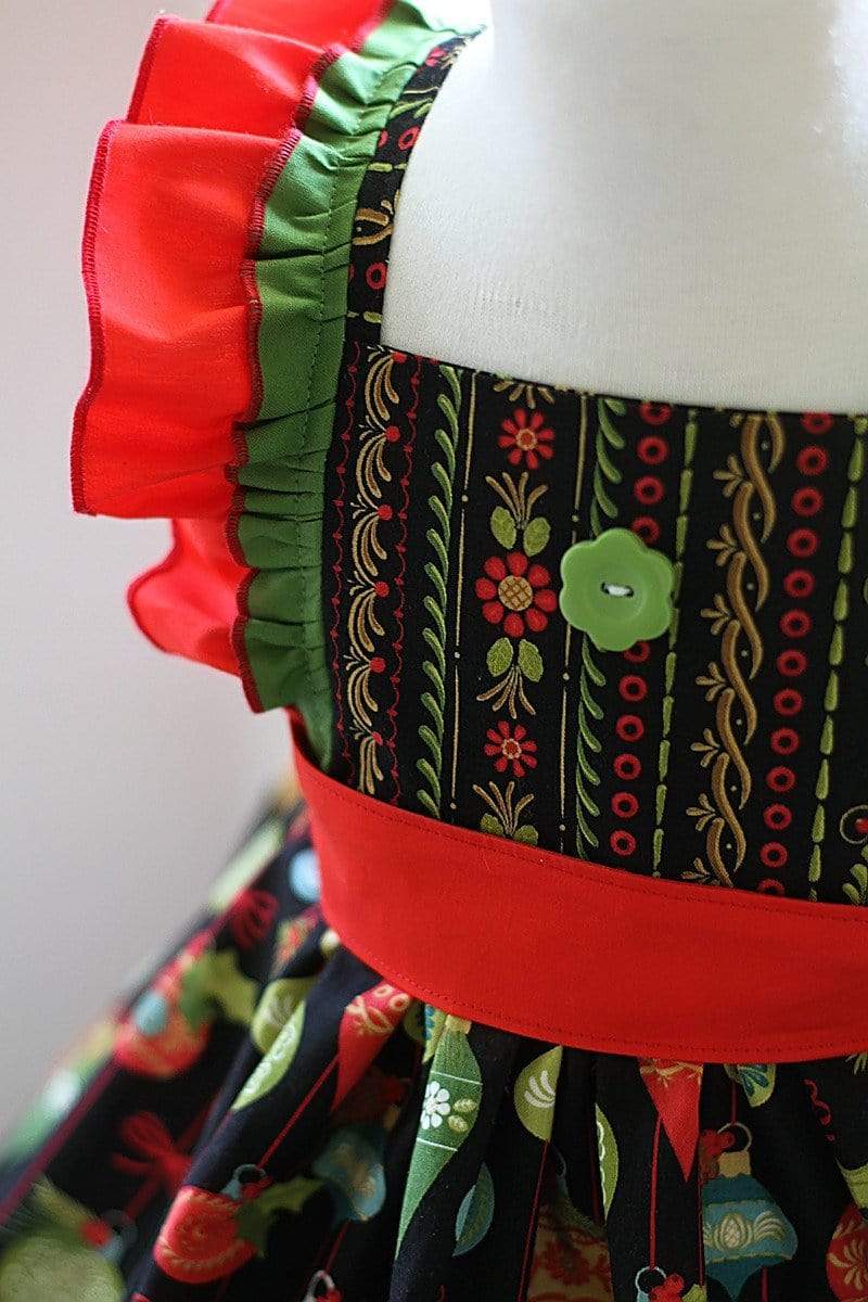 Kinder Kouture Ready-To-Ship 3T RTS Christmas Black Vintage "Nutcracker" Dress
