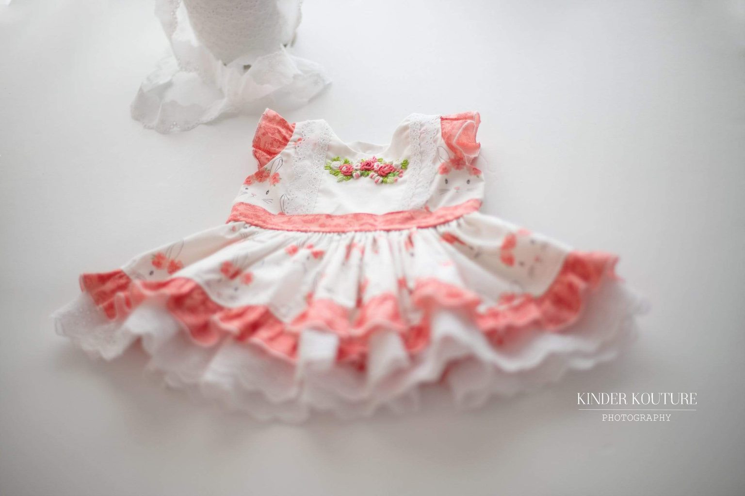 Kinder Kouture Ready-To-Ship Bunny Blooms Classic Baby Dress