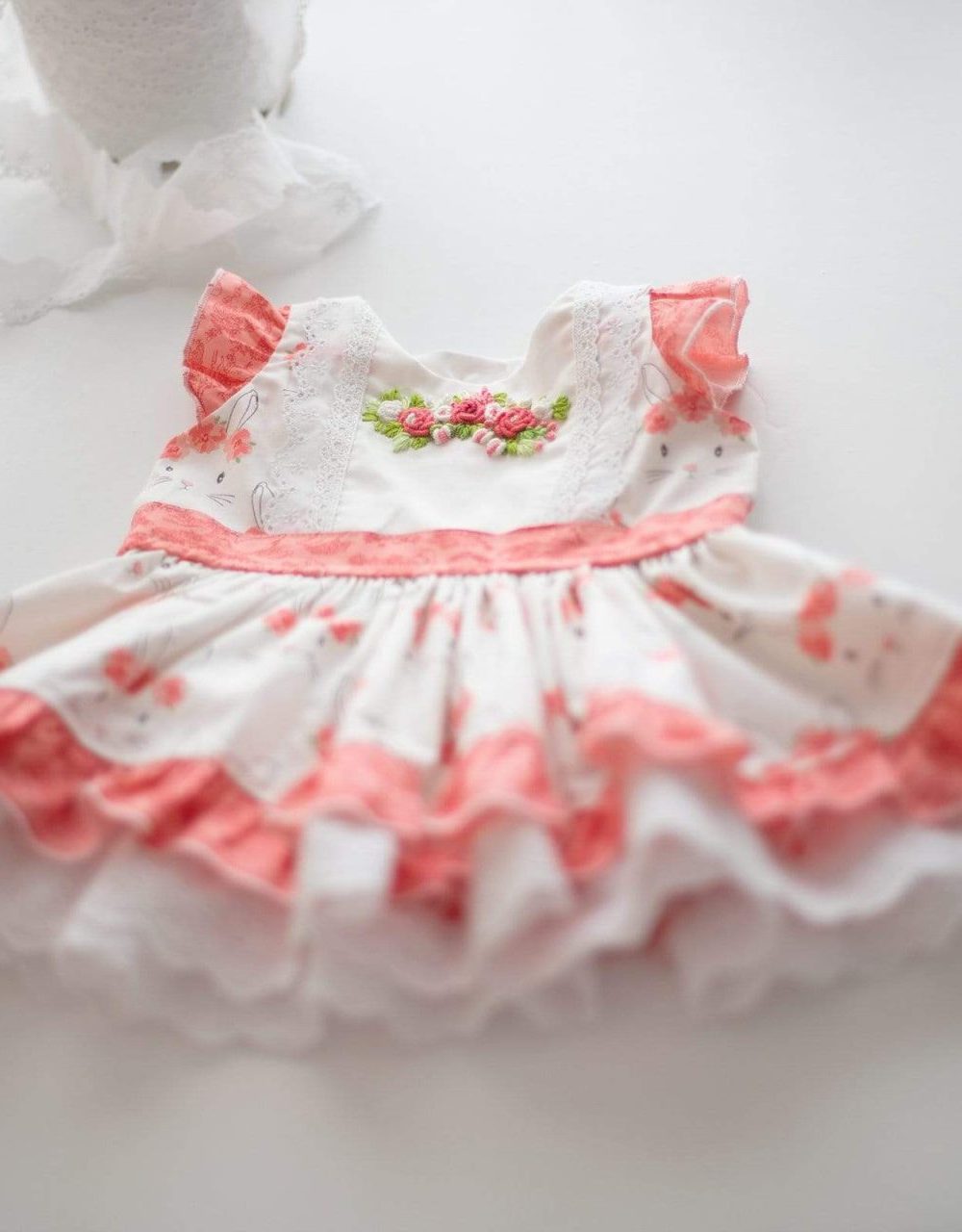 Kinder Kouture Ready-To-Ship Bunny Blooms Classic Baby Dress