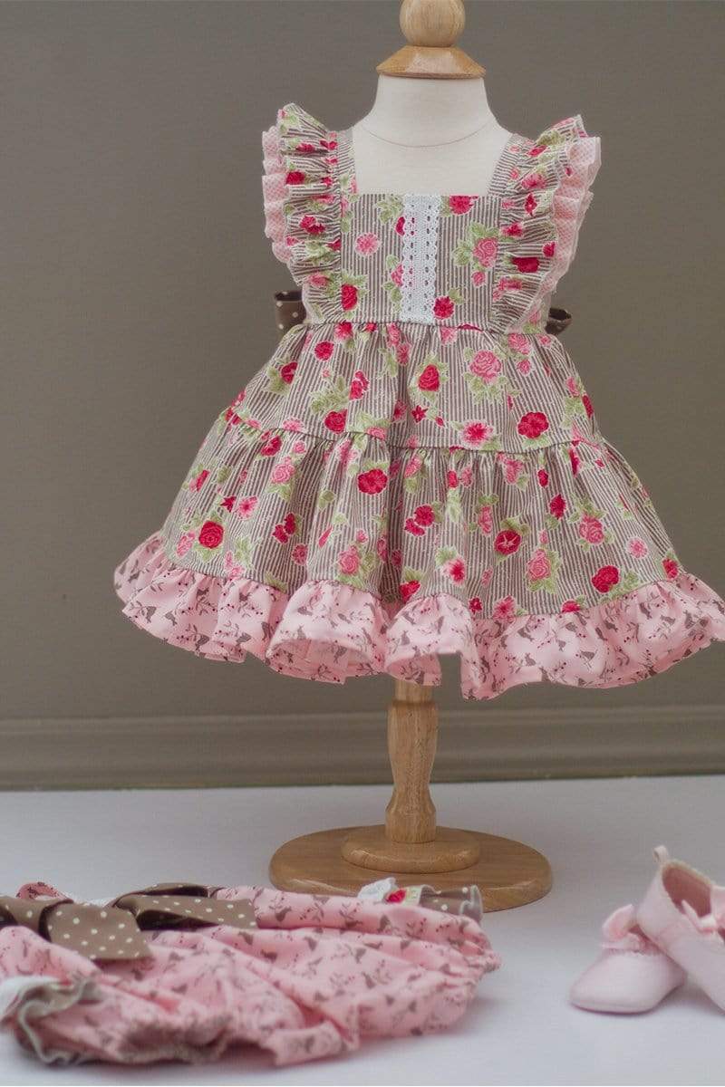 Kinder Kouture Ready-To-Ship RTS Bunny Blooms Flutter Dress 12-18mos