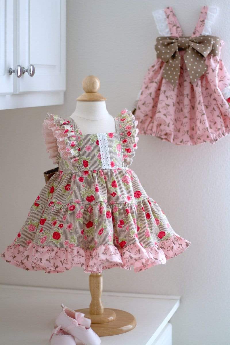 Kinder Kouture Ready-To-Ship RTS Bunny Blooms Flutter Dress 12-18mos