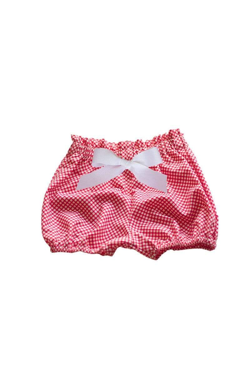 Red Gingham Paperbag Shorties - Kinder Kouture