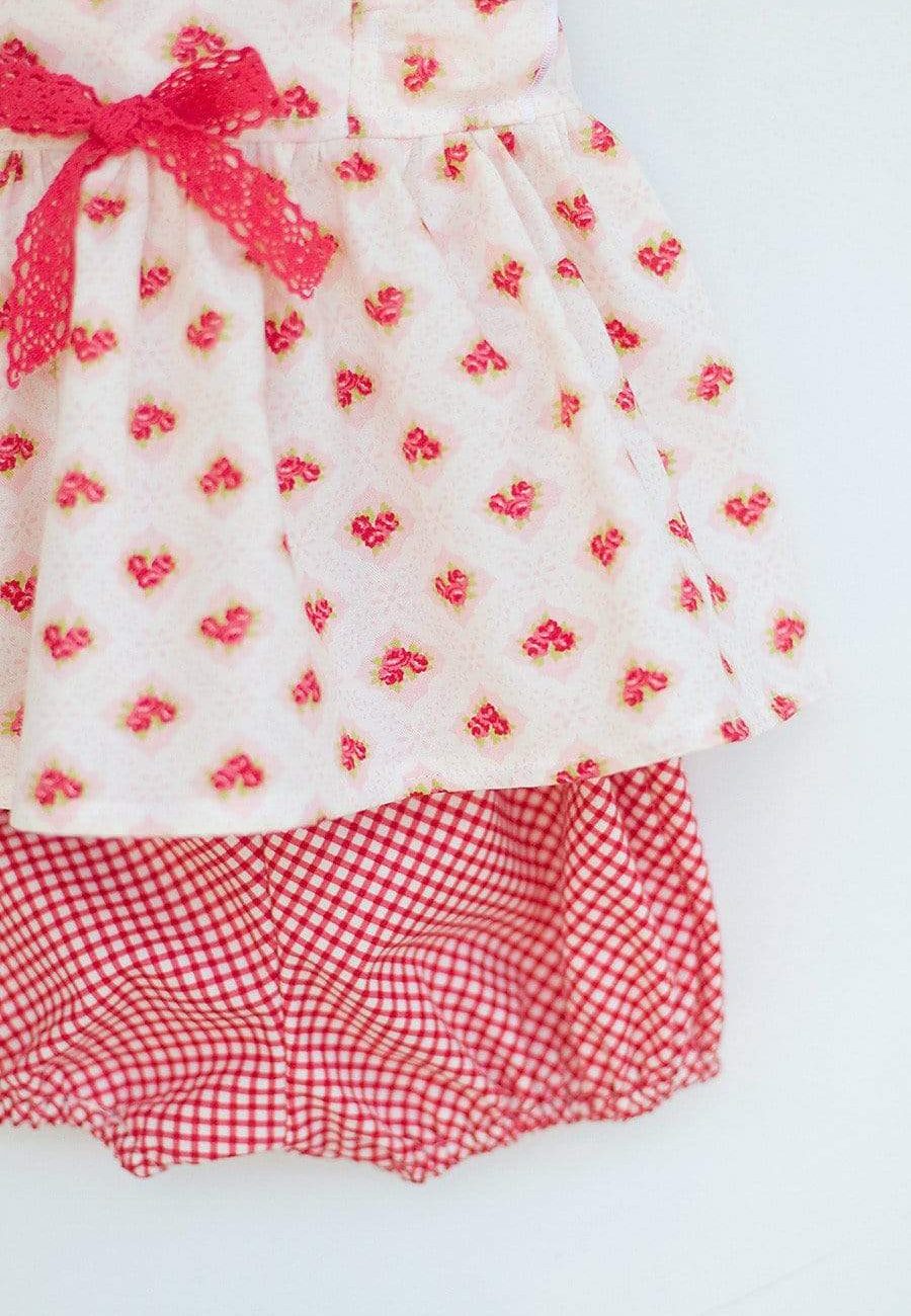 Red Gingham Paperbag Shorties - Kinder Kouture
