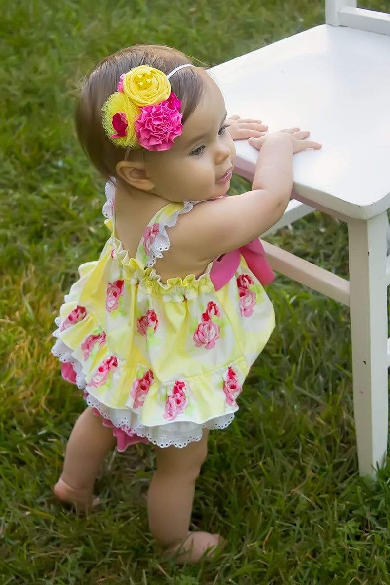 RTS Lola Yellow Rose Baby Bubble - Kinder Kouture