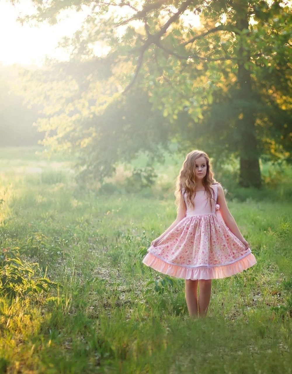 Summer blooms Girls Pink Isabella dress - Kinder Kouture