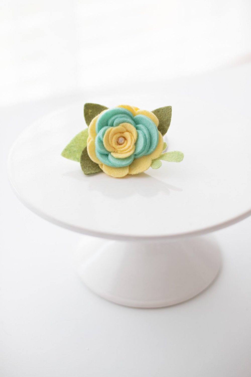 Yellow and Aqua Hair Accessory